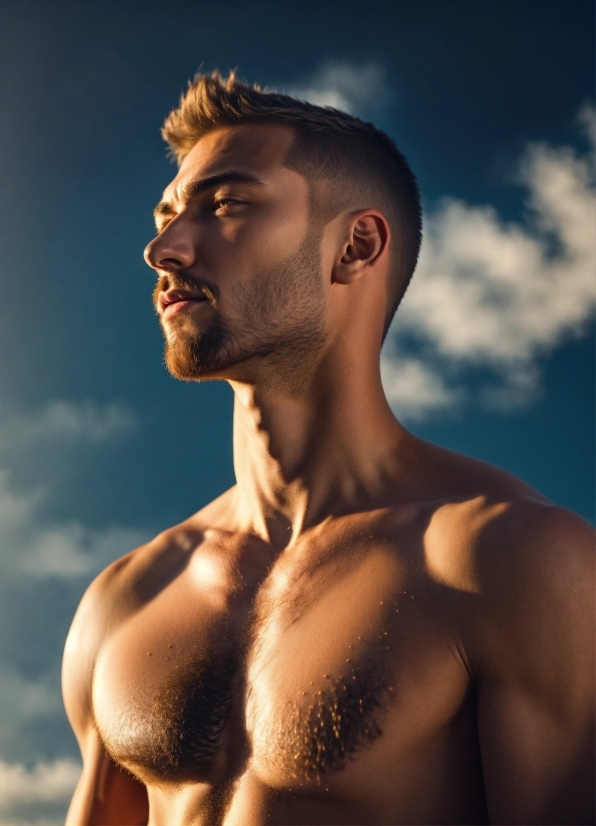 Chin, Cloud, Sky, Muscle, Neck, Flash Photography