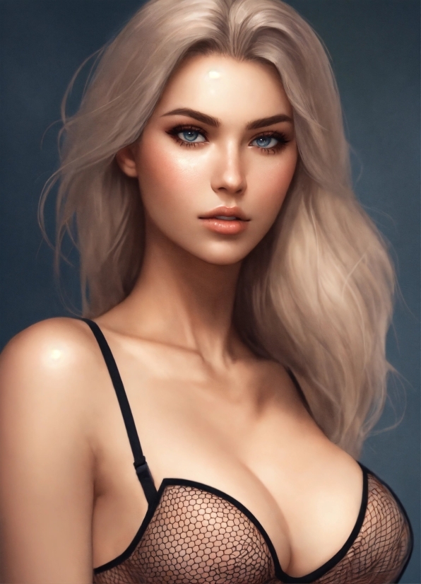 Clothing, Joint, Head, Lip, Hairstyle, Lingerie Top
