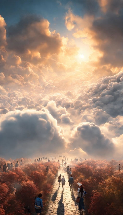 Cloud, Sky, Atmosphere, Light, Nature, Afterglow