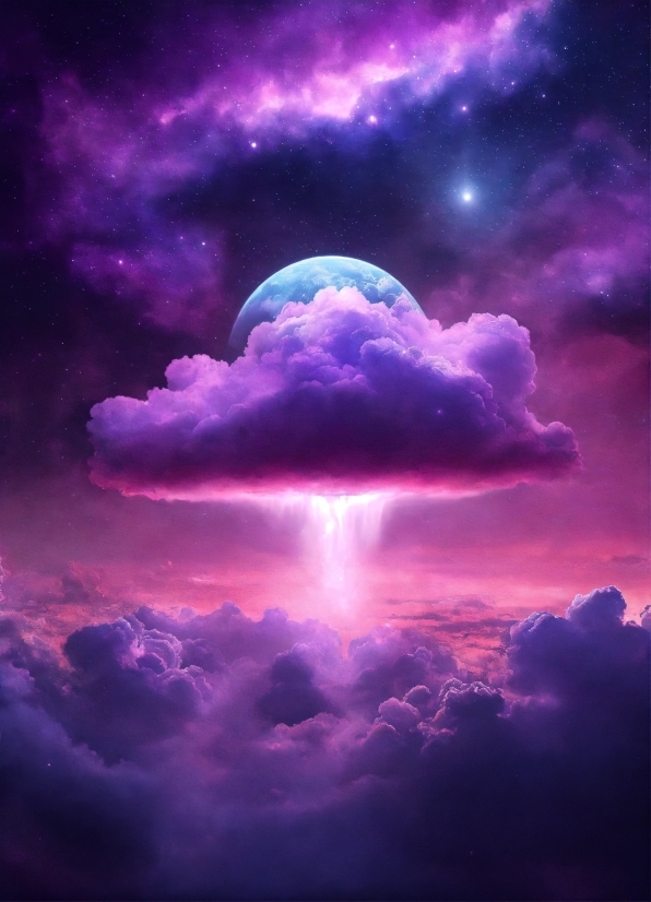 Cloud, Sky, Atmosphere, Light, Purple, Nature