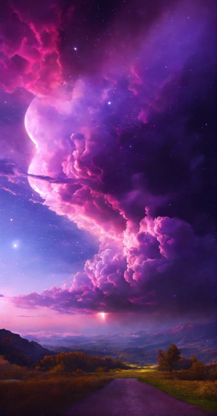 Cloud, Sky, Atmosphere, Photograph, Light, Purple