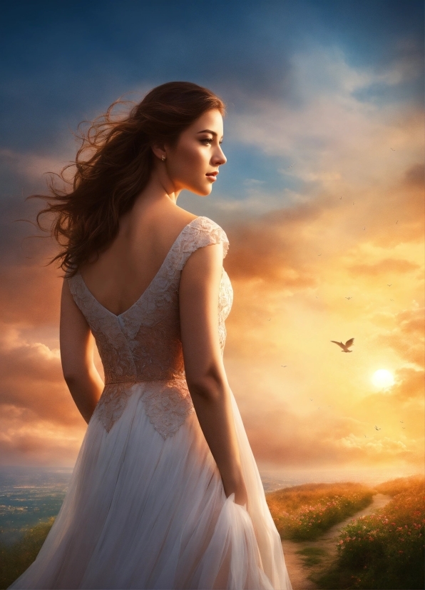 Cloud, Sky, Facial Expression, People In Nature, Dress, Flash Photography