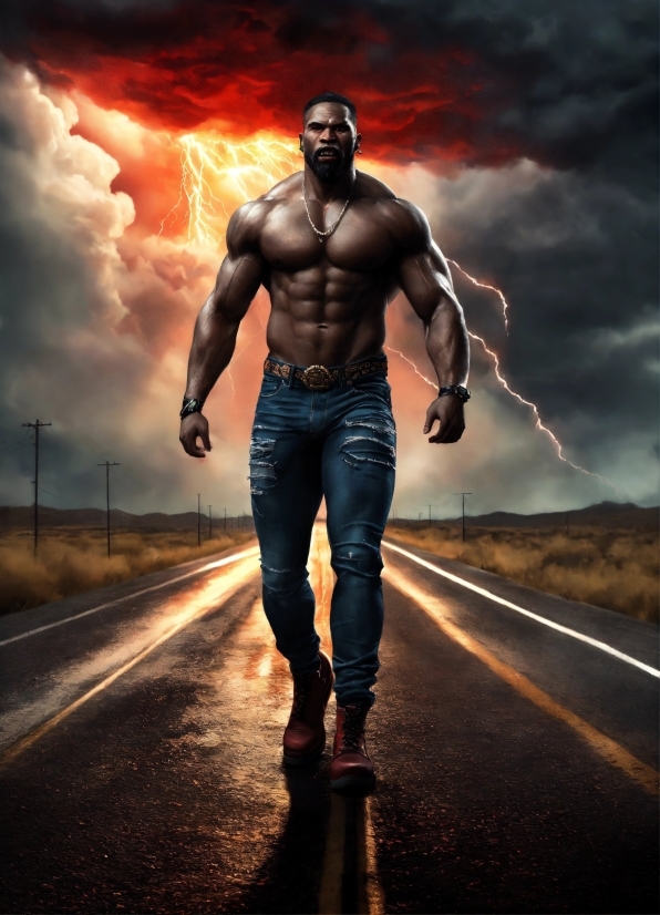 Cloud, Sky, Muscle, Human, Flash Photography, Standing