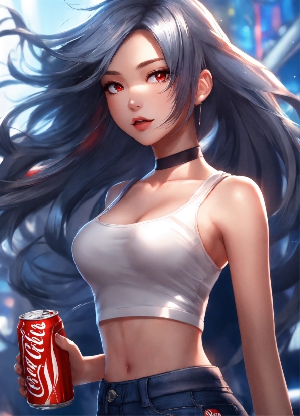 Cyanite Music, Hairstyle, Muscle, Eyelash, Cartoon, Black Hair
