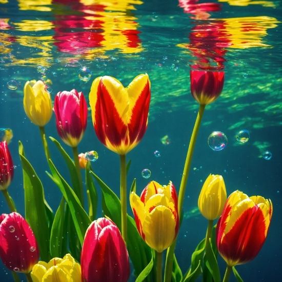 Desktop Wallpaper Full Screen Windows 10, Flower, Water, Plant, Photograph, Green