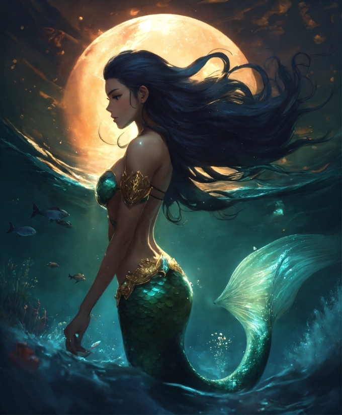 Download Anime Live Wallpaper, Water, People In Nature, Flash Photography, Mythical Creature, Art