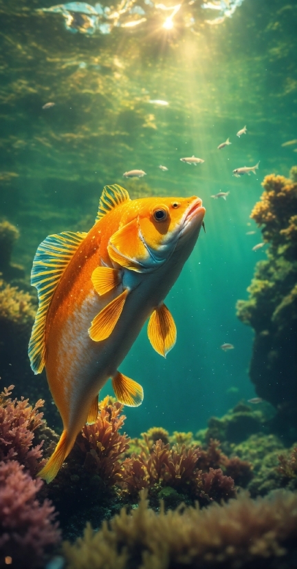 Download Hd Wallpapers For Mobile, Water, Fin, Natural Environment, Fluid, Fish