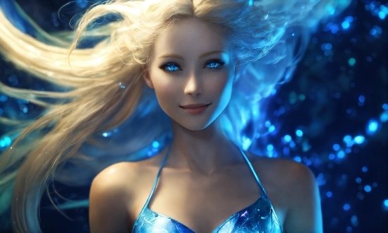 Download Wallpaper Keren Hd, Blue, Doll, Eyelash, Light, Azure