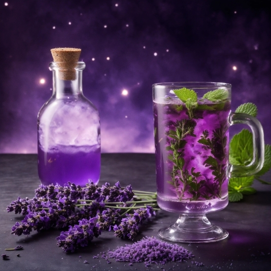 Drinkware, Liquid, Plant, Bottle, Purple, Water