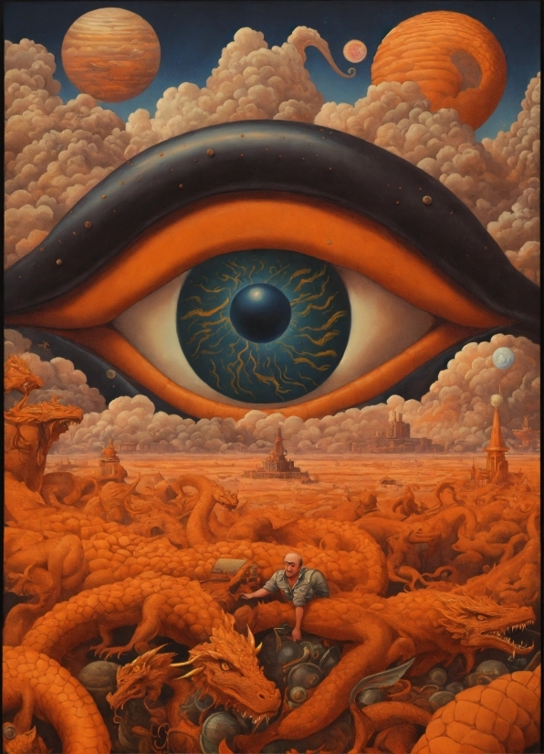 Eye, Organism, Art, Landscape, Painting, Cg Artwork