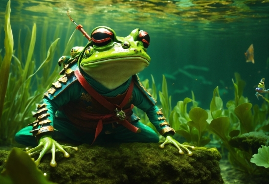 Eye, Vertebrate, Frog, True Frog, Green, Natural Environment