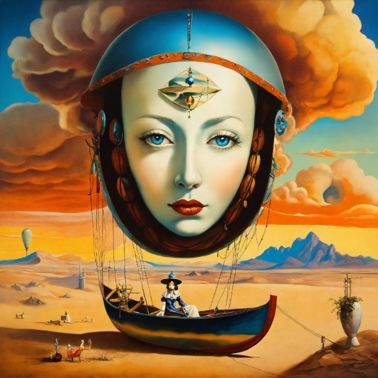 Facial Expression, Eyelash, Boat, Art, Cg Artwork, Sky
