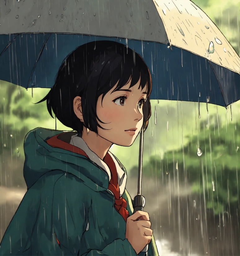 Facial Expression, People In Nature, Umbrella, Organism, Black Hair, Happy