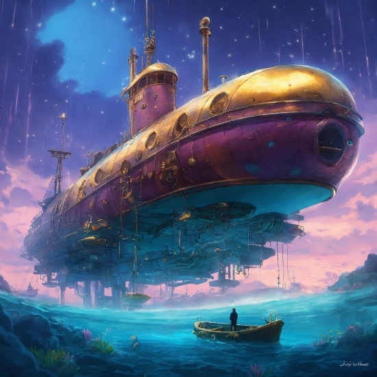 Fall Clipart Background, Water, Sky, Boat, World, Light