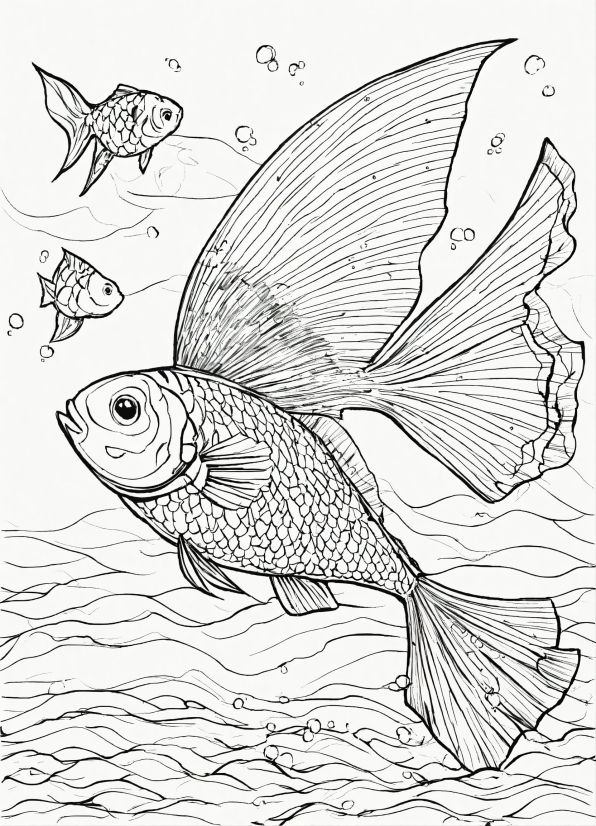 Fin, Fish, Art, Tail, Illustration, Drawing