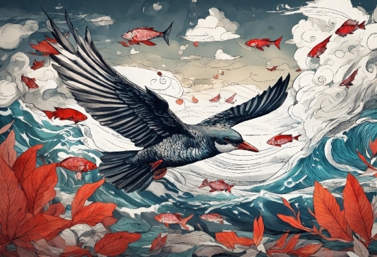 Fire Png Hd, Bird, Organism, Textile, Painting, Paint