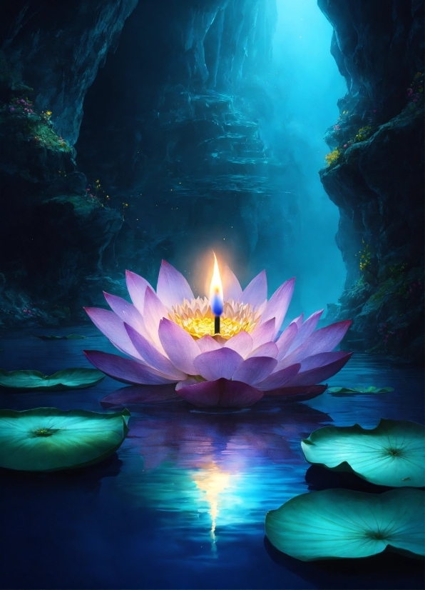 Flower, Plant, Lotus, Liquid, Light, Water