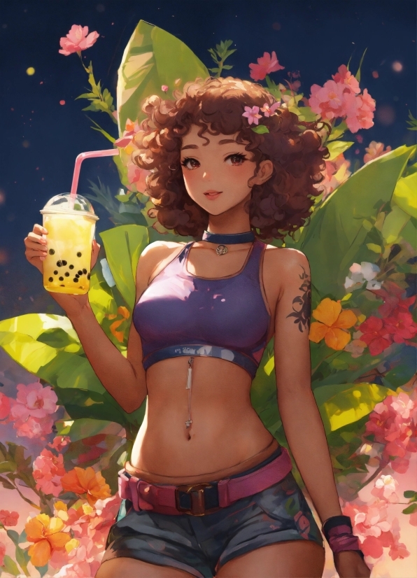 Flower, Plant, People In Nature, Swimsuit Top, Botany, Shorts
