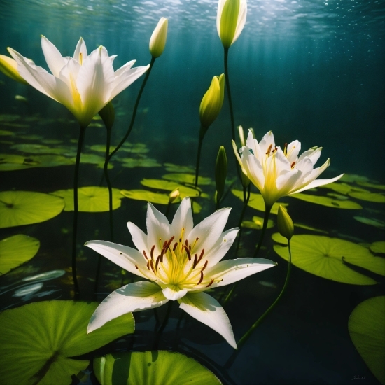 Flower, Plant, Water, Lotus, Light, Petal