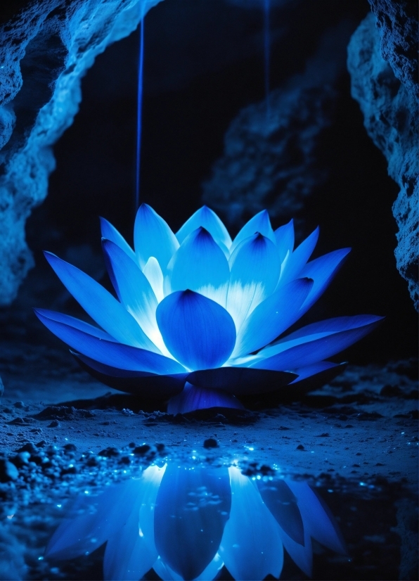 Flower, Water, Plant, Blue, Light, Nature