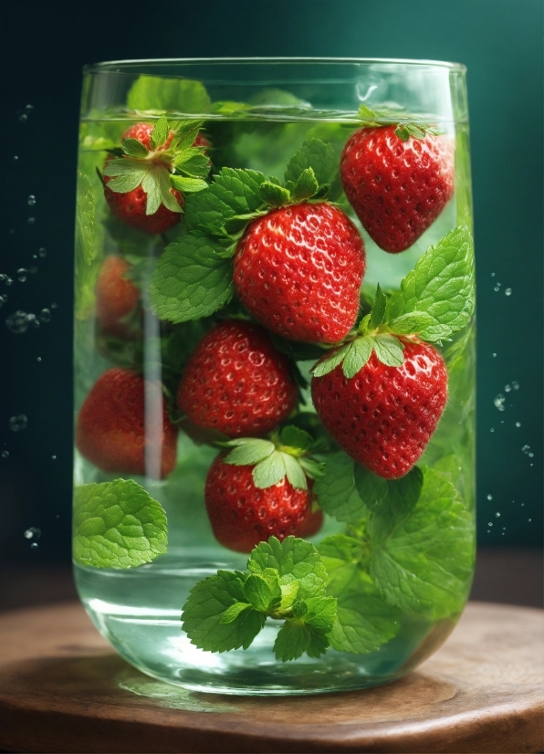 Food, Liquid, Strawberry, Fruit, Green, Natural Foods