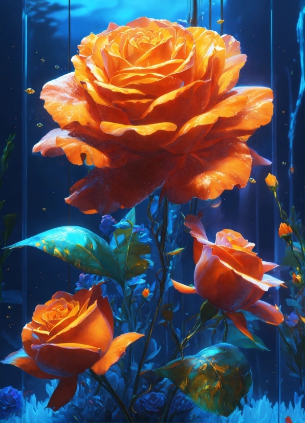 Free Wallpaper For Iphone 13, Flower, Plant, Blue, Light, Nature