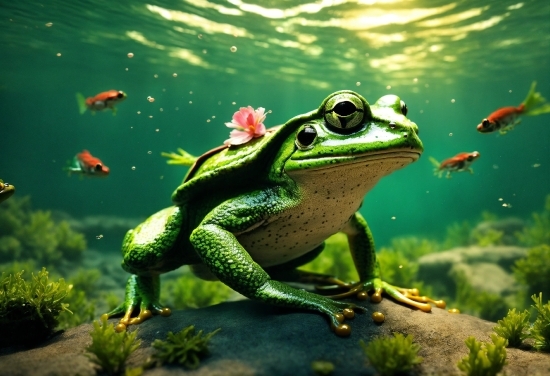 Frog, Plant, Water, True Frog, Natural Environment, Botany