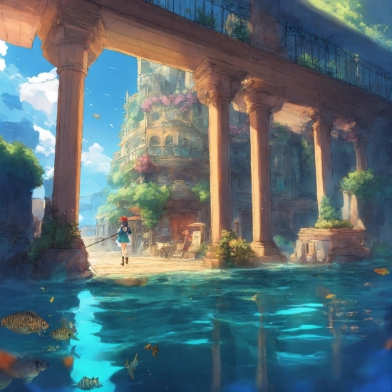 Galaxy Wolf Wallpaper, Water, Plant, World, Natural Landscape, Nature