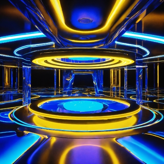 Generate An Ai Image, Blue, Light, Yellow, Line, Entertainment