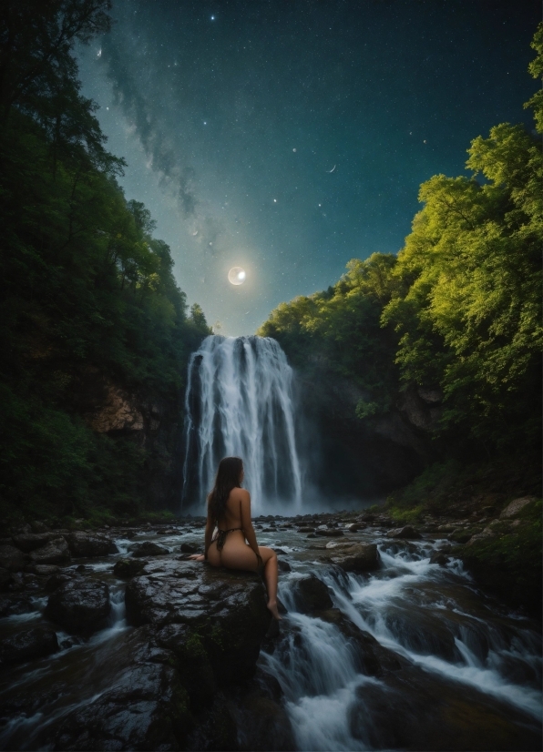Green Screen Effect Kinemaster Background Download, Water, Plant, Sky, Natural Landscape, Waterfall