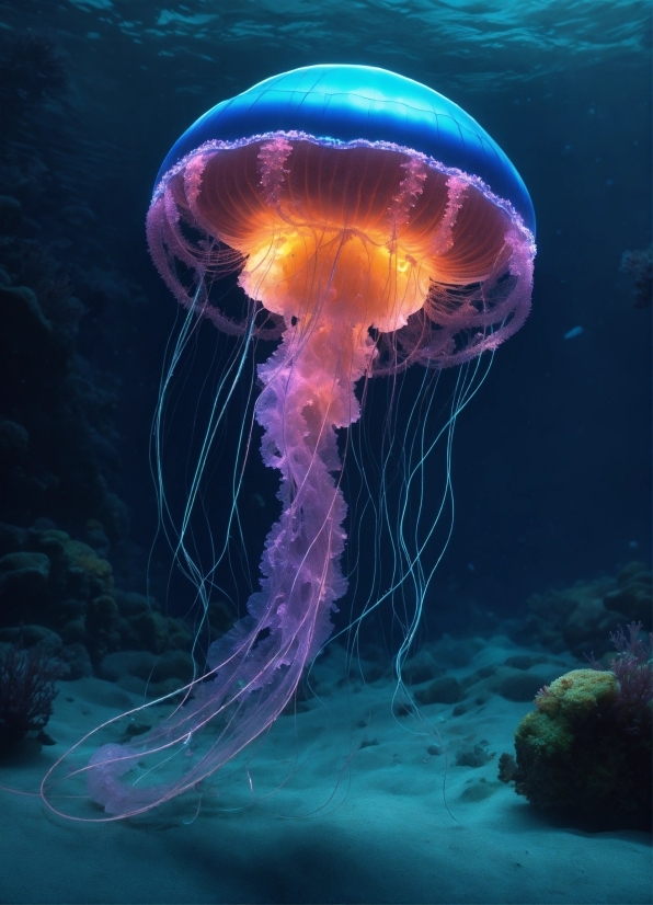 Hd Wallpaper 4k Pc Download, Water, Jellyfish, Marine Invertebrates, Bioluminescence, Organism