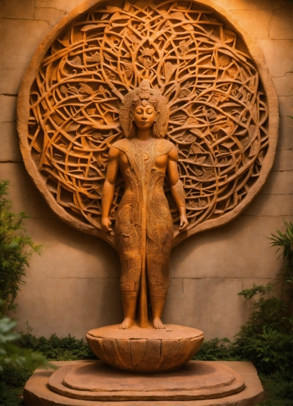 Head, Plant, Human Body, Wood, Statue, Sculpture