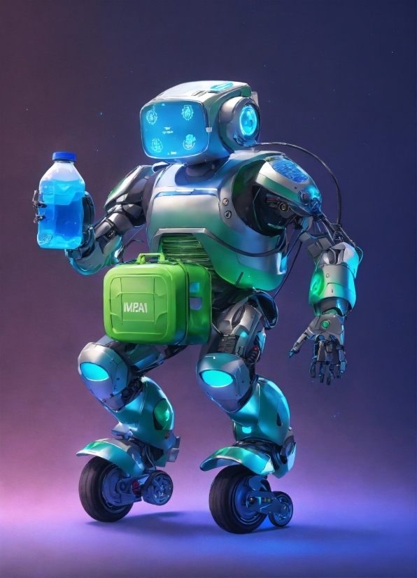 Illustrator Make Image Vector, Product, Toy, Gesture, Mecha, Electric Blue