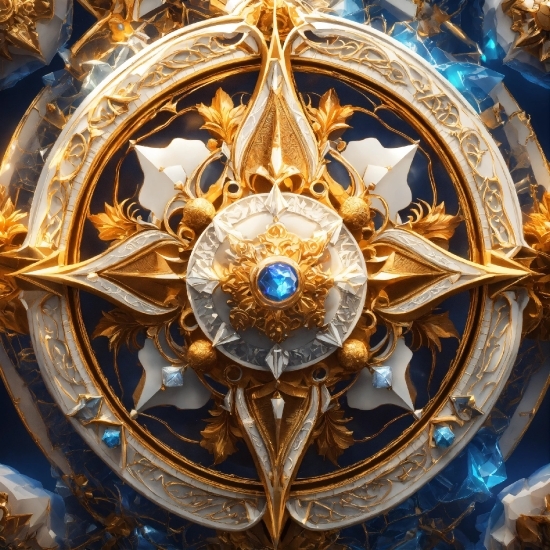Imagine Prompt Ai, Gold, Symmetry, Circle, Pattern, Ceiling