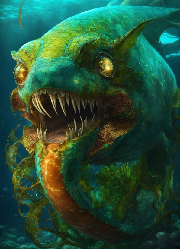 Jaw, Underwater, Organism, Mythical Creature, Iris, Extinction
