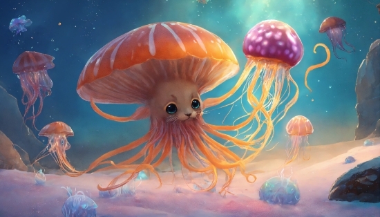 Jellyfish, Marine Invertebrates, Nature, Organism, Liquid, Orange