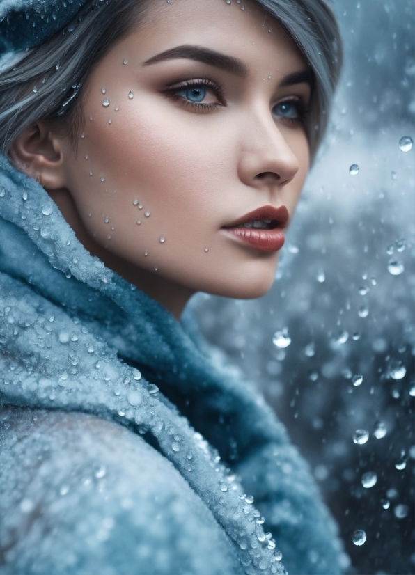 Lip, Eyebrow, Eyelash, Flash Photography, Lipstick, Snow