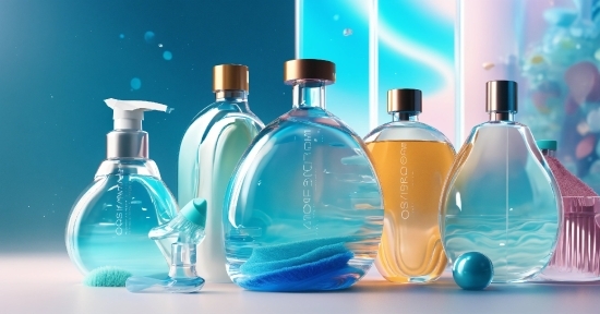 Liquid, Bottle, Drinkware, Blue, Azure, Fluid