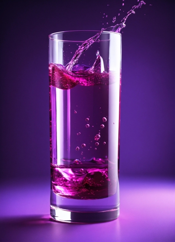 Liquid, Drinkware, Solution, Highball Glass, Purple, Fluid