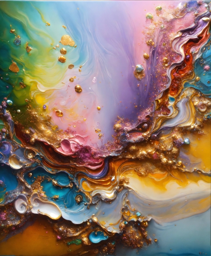 Liquid, Paint, Purple, Water, Fluid, Painting