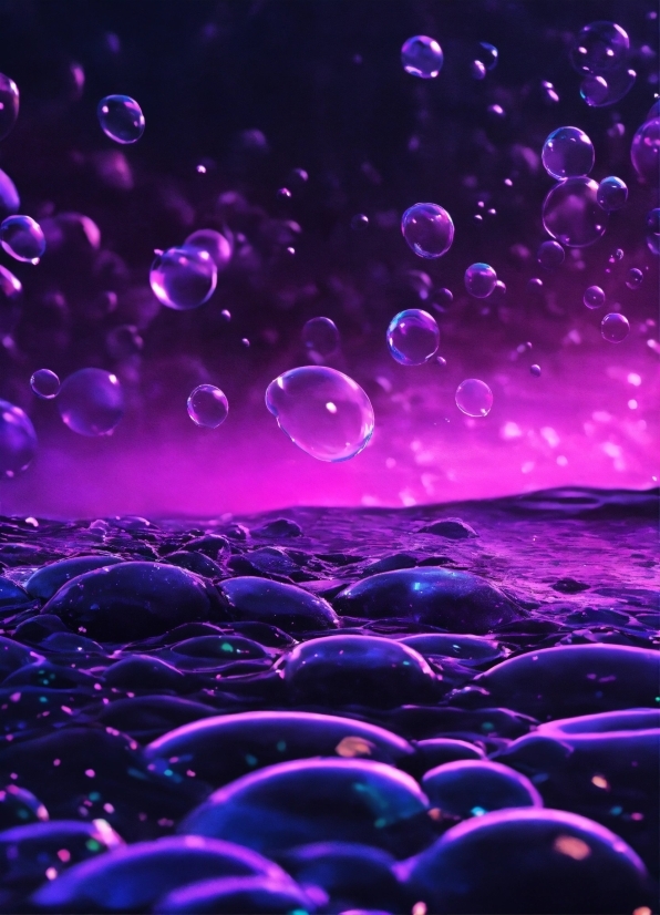 Liquid, Water, Purple, Light, Nature, Art