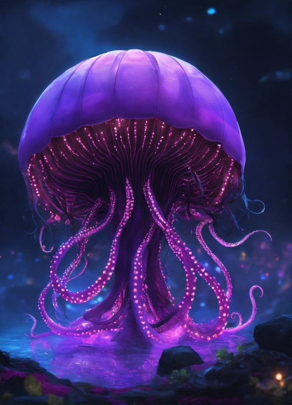 Marine Invertebrates, Jellyfish, Purple, Bioluminescence, Organism, Pink