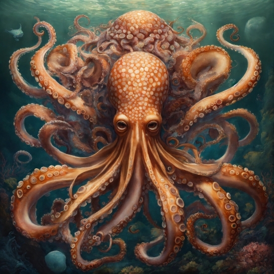 Marine Invertebrates, Organism, Cephalopod, Octopus, Octopus, Art