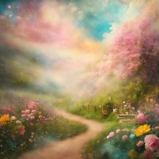 Midjourney Artificial Intelligence, Flower, Plant, Atmosphere, Sky, People In Nature