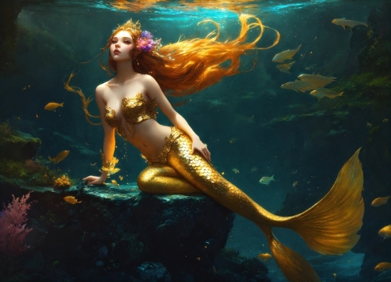 Nature, People In Nature, Flash Photography, Mythical Creature, Organism, Underwater