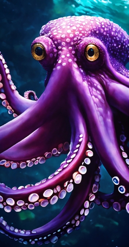 Octopus, Purple, Marine Invertebrates, Organism, Cephalopod, Pink