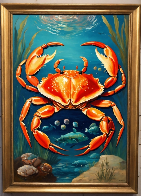 Picture Frame, Arthropod, Paint, Crab, Painting, Art