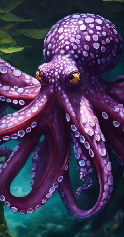 Plant, Giant Pacific Octopus, Octopus, Marine Invertebrates, Purple, Botany