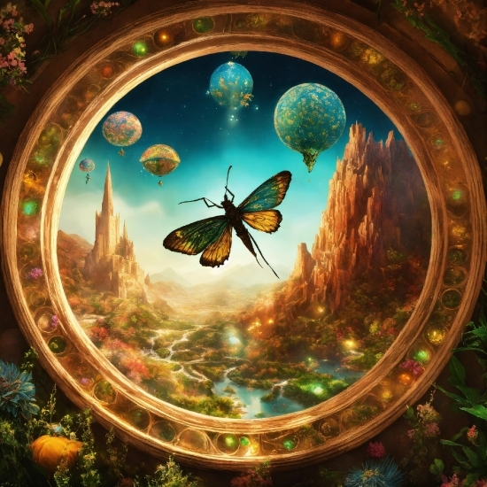 Plant, Pollinator, Picture Frame, Insect, Arthropod, Light
