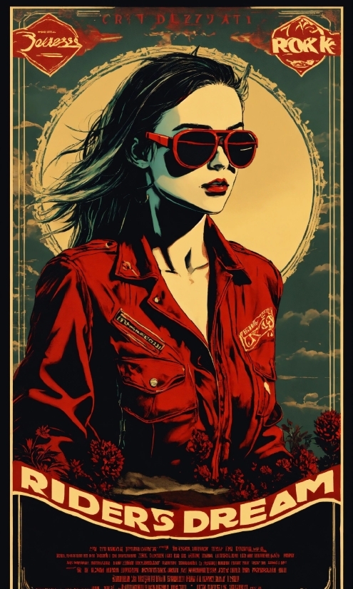 Poster, Sunglasses, Font, Art, Publication, Illustration